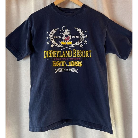 Disneyland Resort Mickey Mouse T-Shirt Crew Neck Short Sleeve Blue Graphic Med - Picture 7 of 13